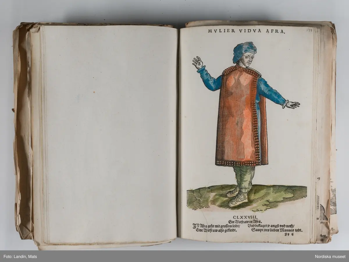 Bilder av och ur boken Trachtenbuch av Hans Weigel, tryckt 1577 i Nürnberg. Original i Nordiska museets bibliotek.

Habitvs Præcipvorvm Popvlorvm, Tam Virorvm Qvam fœminarum Singulari arte depicti.
Dräkt, dräktskick bilder från Europa, Afrika, Orienten och nya Amerika.