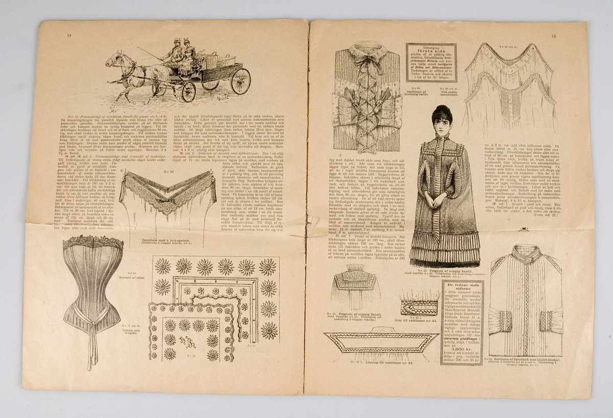 Modetidskrift tillägnad kronprinsessan Viktoria. Antagligen från 1890-talets början.

