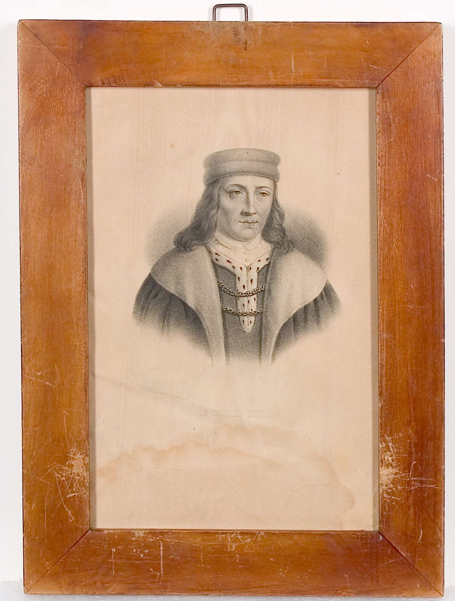 Porträtt av kung Erik XIII, även benämnd Erik av Pommern (ca 1382 - 1459).
