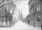 S:t Larsgatan mot sydöst från Skolgatan, Fjärdingen, Uppsala 1901 - 1902