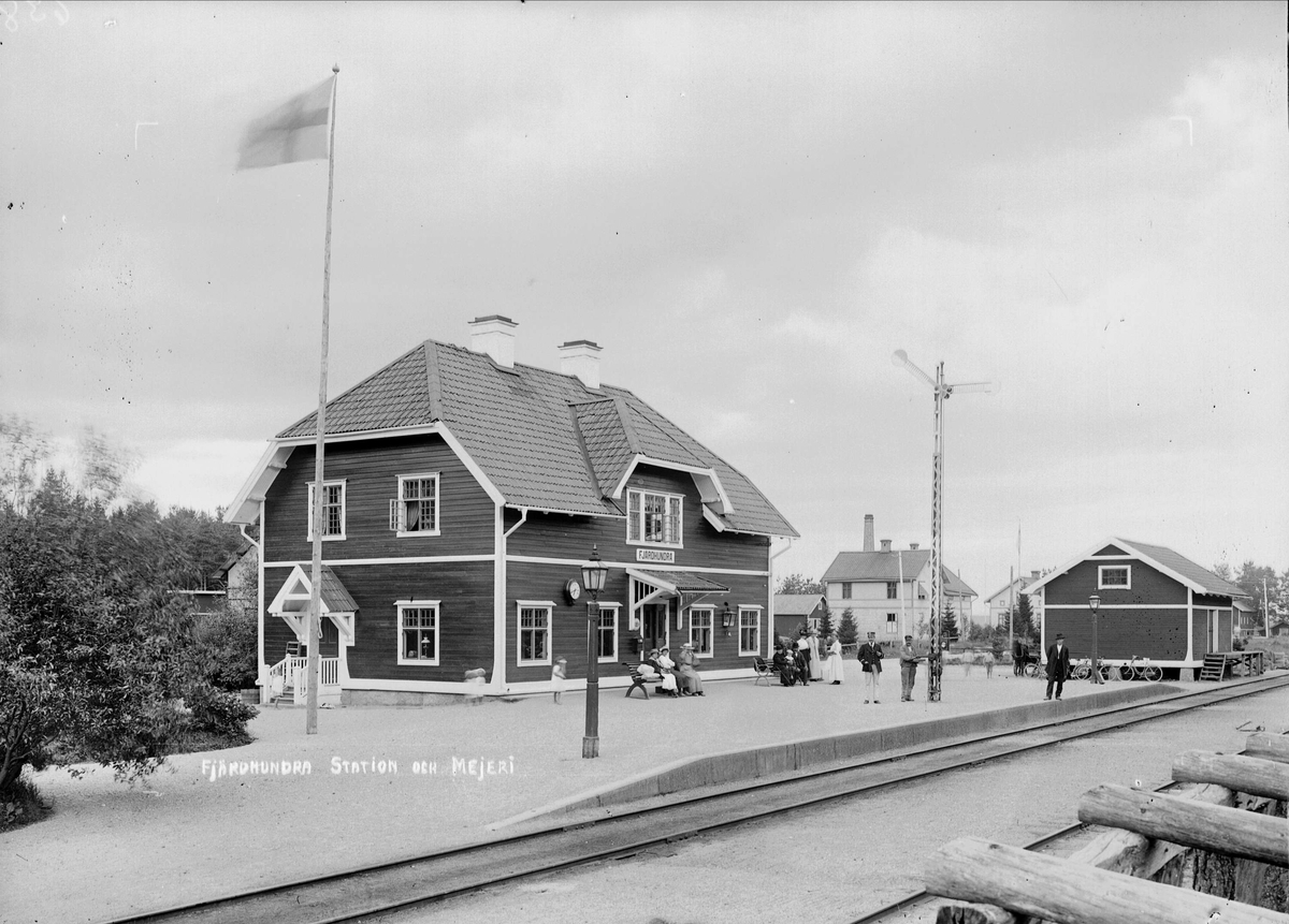 Fjärdhundra station och mejeri, Fjärdhundra, Simtuna socken, Uppland