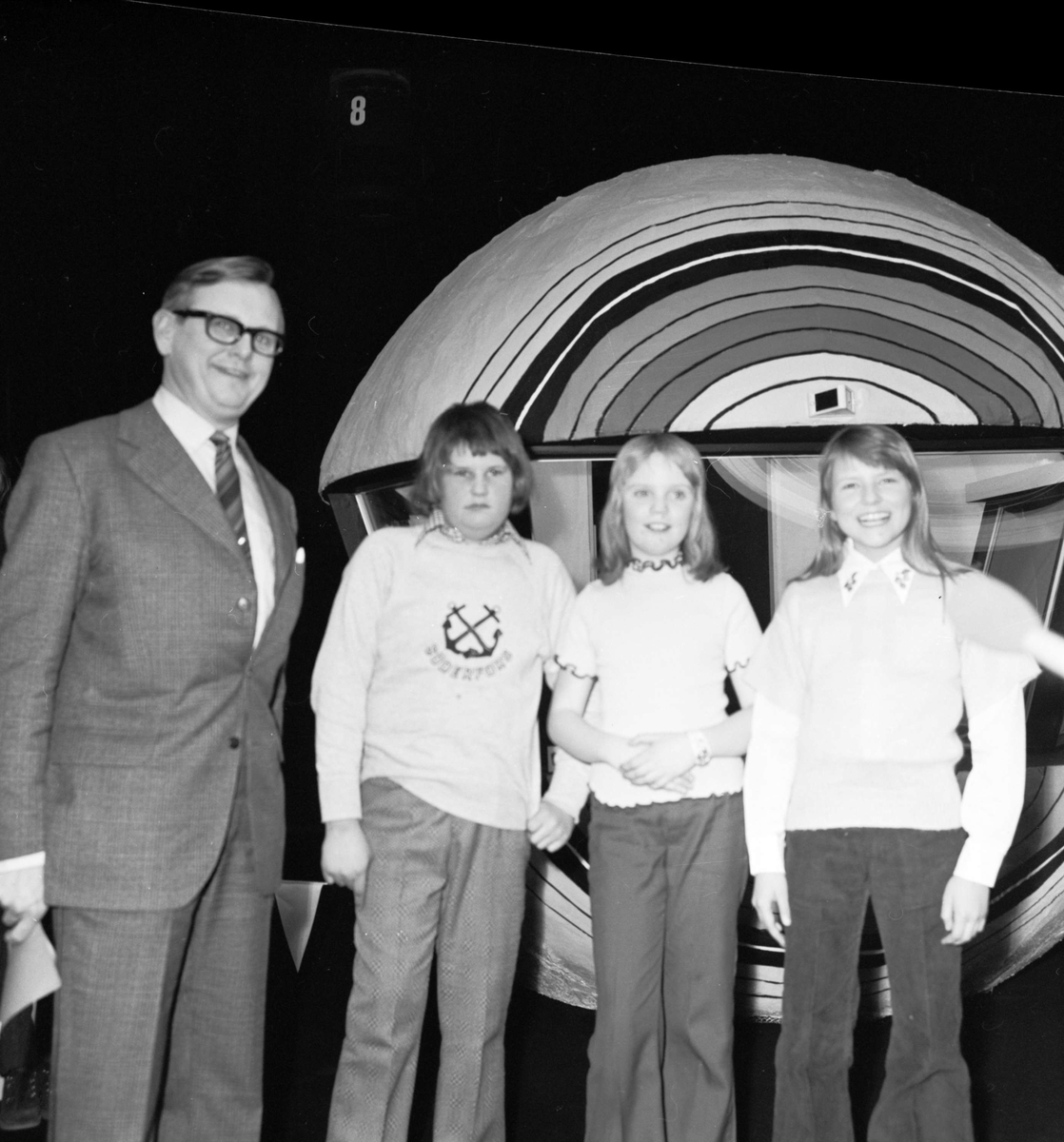 "Söderforselever med i Vi i femman i TV", Stockholm mars 1973