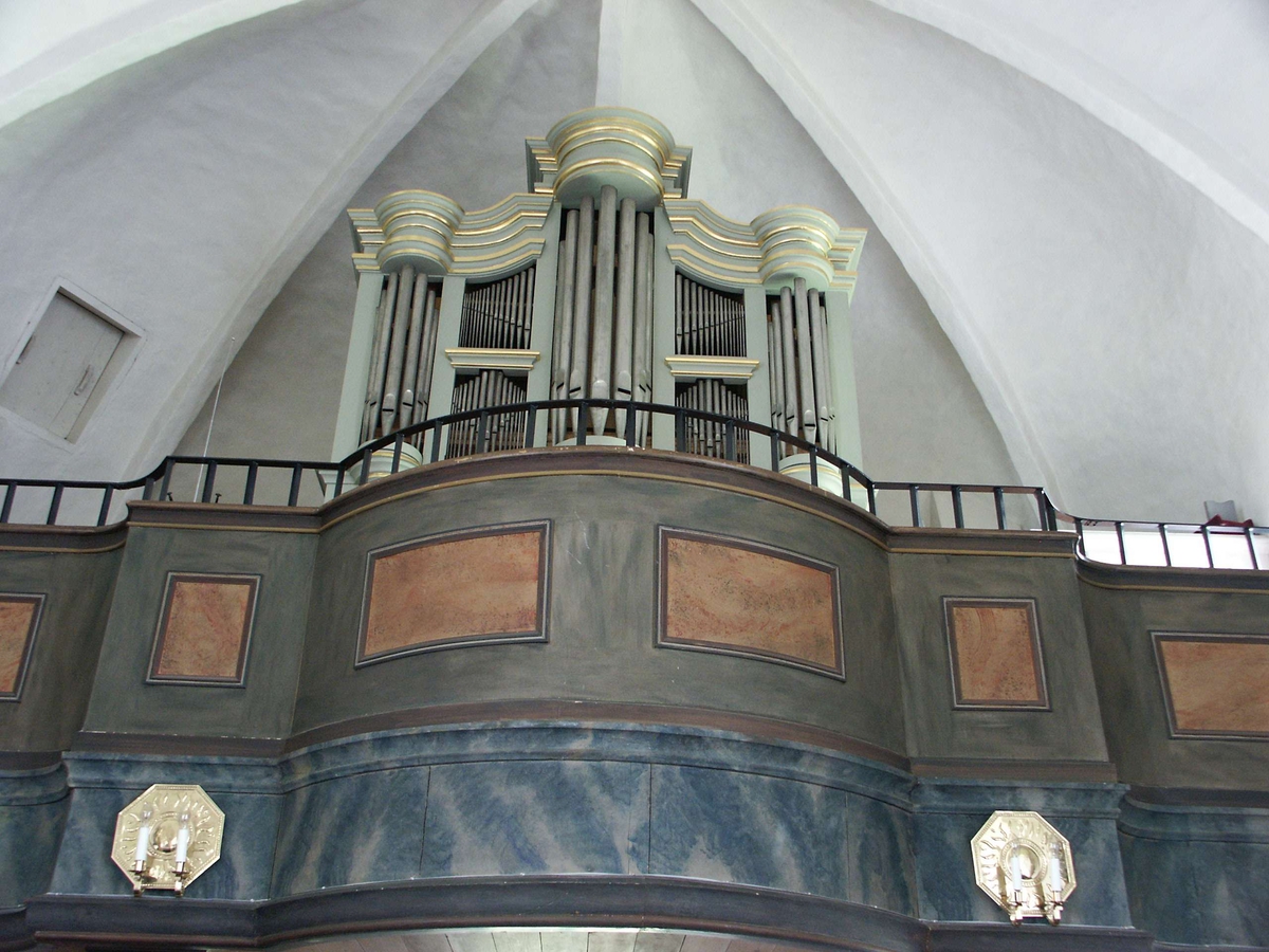 Orgelläktaren i Östuna kyrka, Östuna socken, Uppland 2006