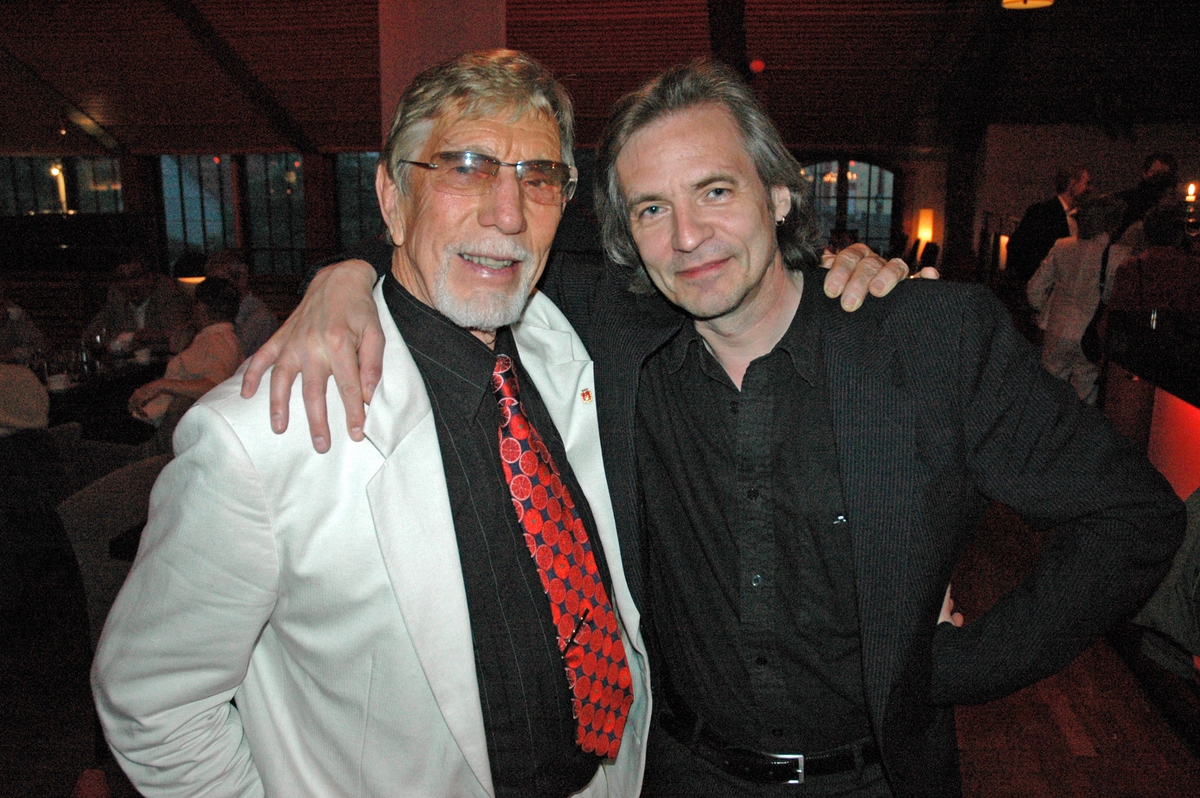 Owe Thörnqvist och Bengt Backlund på vernissage på Upplandsmuseet, Uppsala 2009