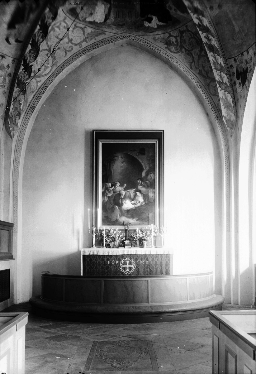 Altartavla i Vänge kyrka, Uppland 1938