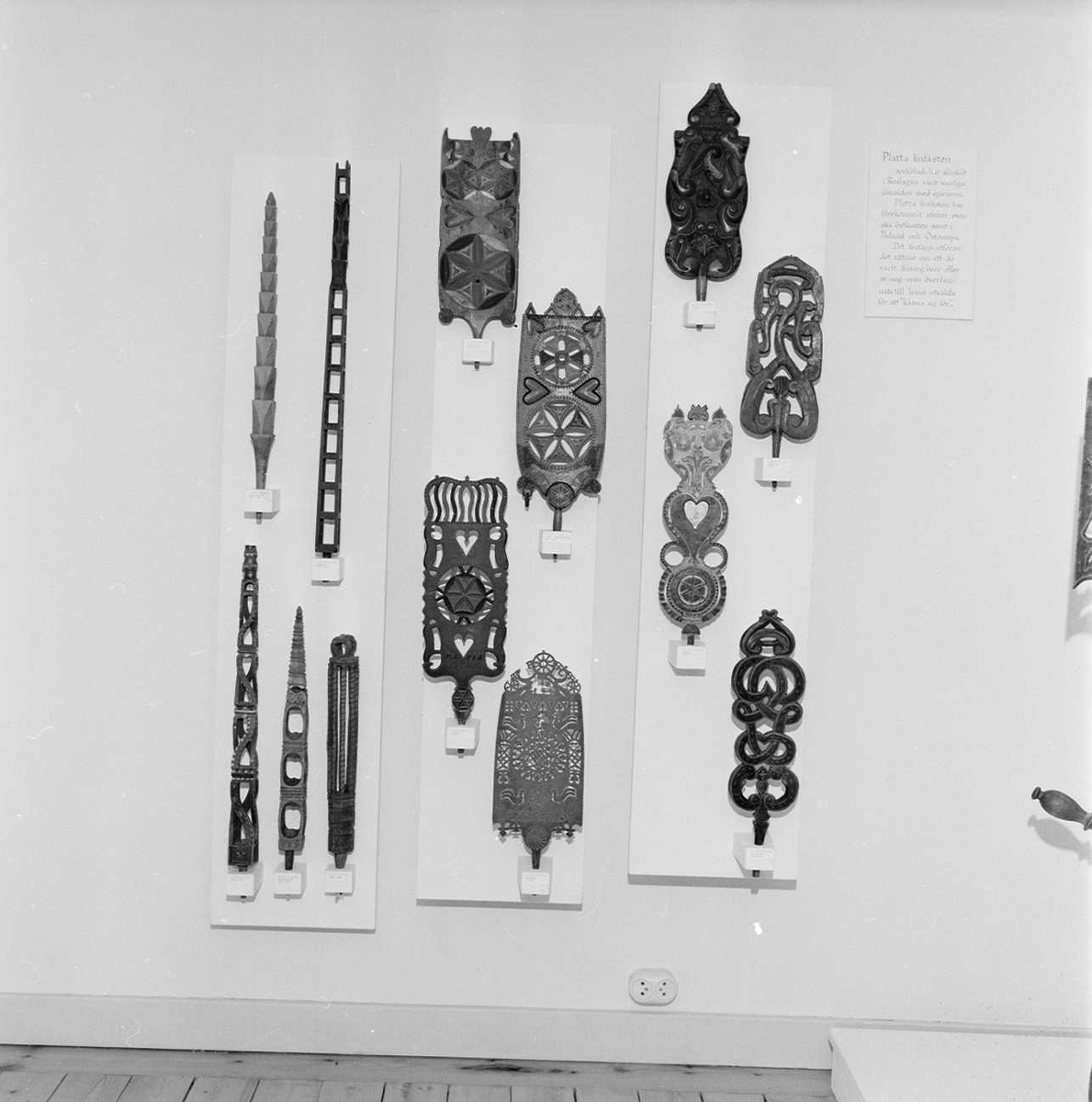 Linfästen, galleriet för folkkonst i landskapshallen, Upplandsmuseet, Uppsala 1960