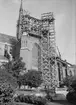 Uppsala domkyrka under restaurering 1938