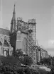 Uppsala domkyrka under restaurering 1938