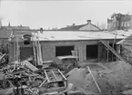 Bygget av Upsala Margarinfabriks lagerlokal, kvarteret Högne, Uppsala 1930