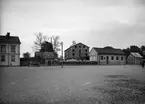 Vaksala torg och byggnader i kvarteret Sverre, Uppsala 1928