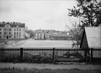 Vaksala torg innan bygget av Vaksalaskolan, Uppsala, sannolikt tidigt 1920-tal