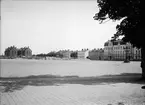 Vaksala torg innan bygget av Vaksalaskolan, Uppsala, sannolikt tidigt 1920-tal