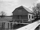 Ekolns Segelklubbs föreningslokal under byggnation, Skarholmen, Sunnersta, Uppsala juni 1933