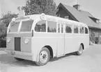 Buss tillhörande Upsala Spårvägs AB vid Norra station, Librobäck, Uppsala 1938