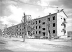 Flerbostadshus på Geijersgatan 27-29, kvarteret Kettil, under byggnation, Uppsala 1943