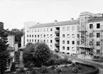 Kvinnokliniken vid Akademiska sjukhuset under byggnation, Uppsala juni 1943