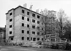 Flerbostadshus under byggnation, Luthagsesplanaden - Götgatan, Uppsala 1942