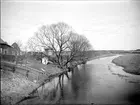 Sävjaån vid Kuggebro, Danmarks socken, Uppland april 1923