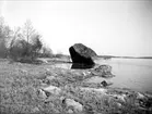 Strand vid Hjulstafjärden, Hjulsta, Enköpings-Näs socken, Uppland maj 1930