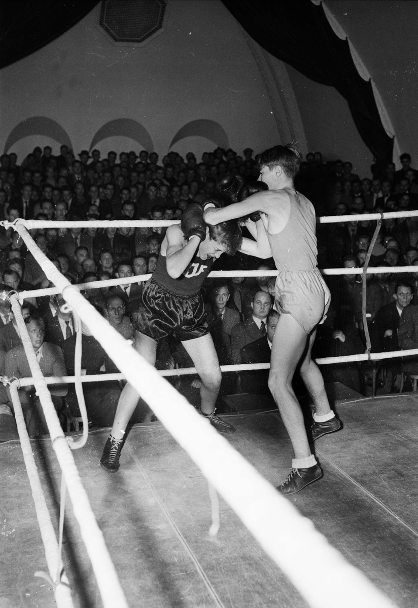 Boxningsmatch på Bluffen, Uppsala 1951