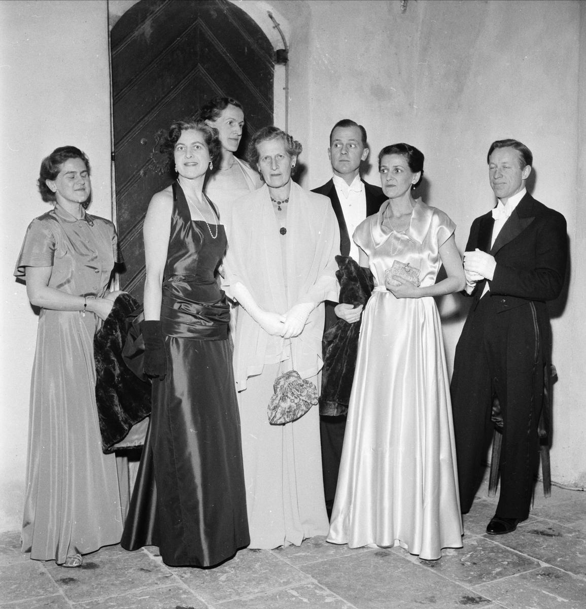 Godsägare von Engeström från Kiplingeberg med familj, Uppland 1954