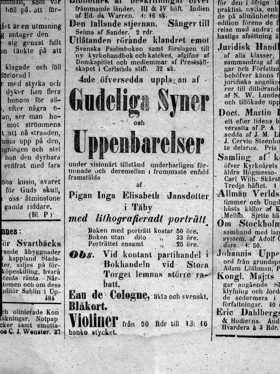 Tidningen Upsala - "Roliga annonser och dylikt reproducerade", Uppsala 1956