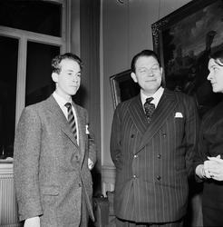 Harry Martinson på liberala studentföreningens möte, Uppsala