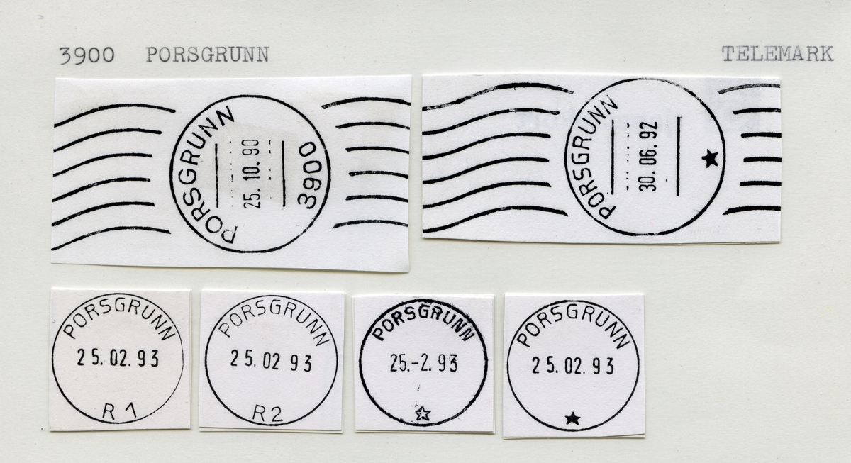 Stempelkatalog 3900 Porsgrunn (Porsgrund), Telemark