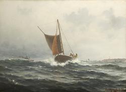 Fiskere ved Kvitsøy [Oljemaleri]