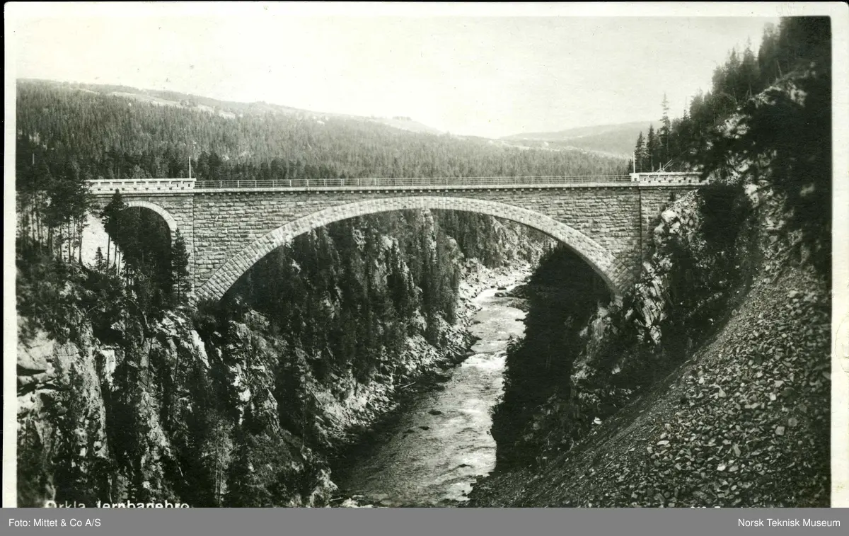 Orkla bro, Orkdal, omkring 1920