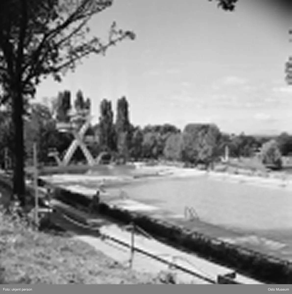 Frognerbadet, badeanlegg, basseng, stupetårn, mennesker