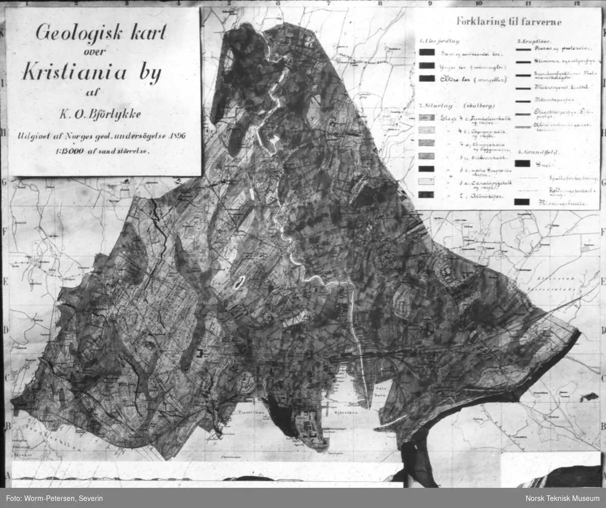 Geologisk kart over Kristiania by