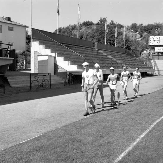 Enligt notering: "Gånglandskampen Sverige - Tyskland 10/8 -58".