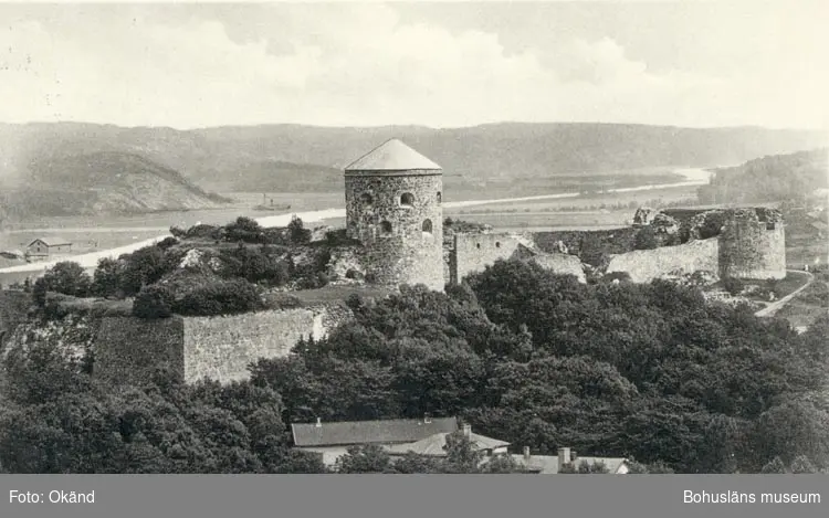 Tryckt text på kortet: "Göteborg, Bohus fästning".






