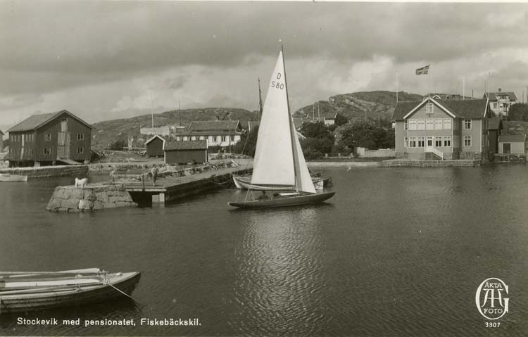 Stockevik med pensionatet, Fiskebäckskil.