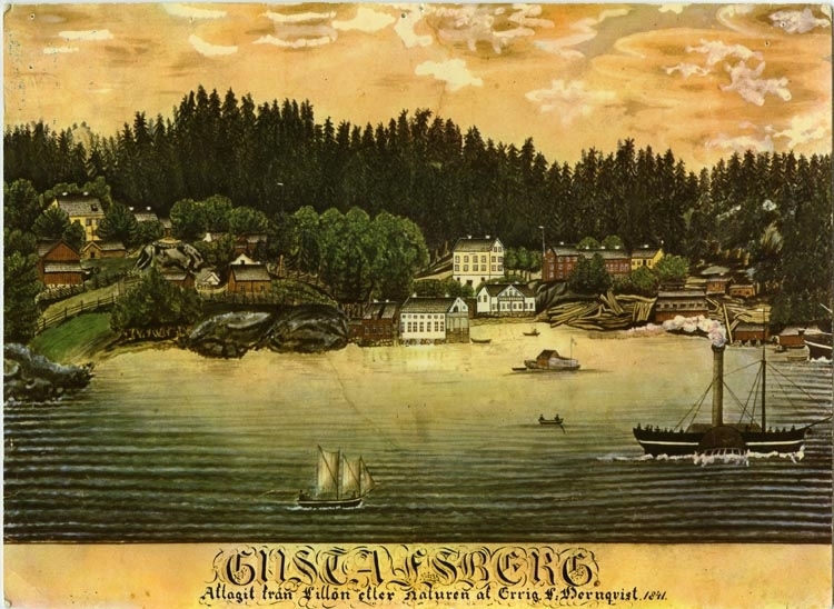 Text på kortet: "Gustafsberg".