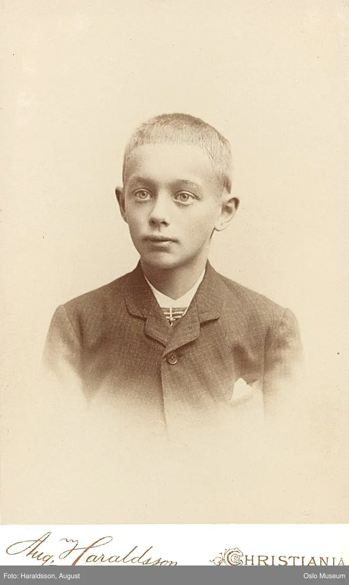 portrett, gutt, vignettert brystbilde