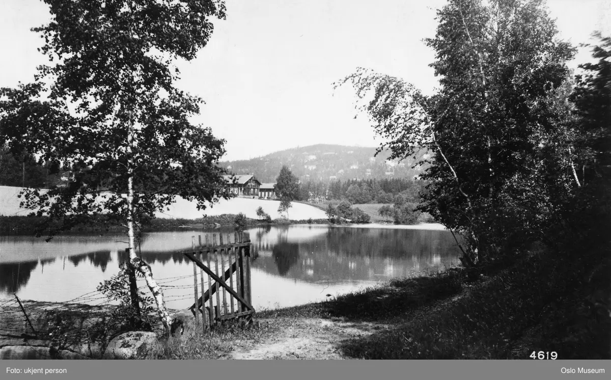 dam, demning, gjerde, kulturlandskap, bebyggelse
