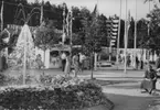 Enköping, Korsängsskolan, Enköpingsutställningen 1955, från entrén