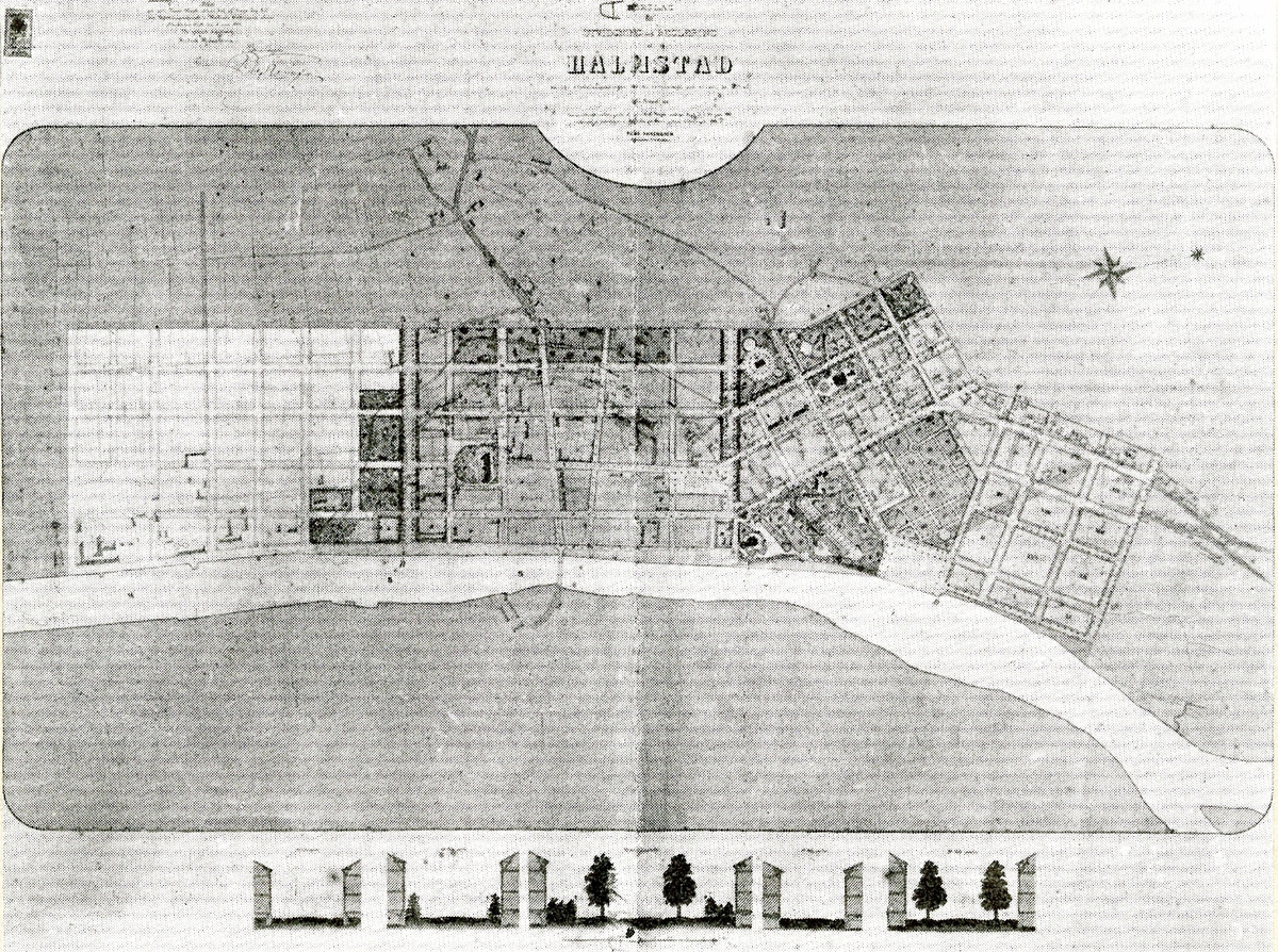 Stadskarta över Halmstad
