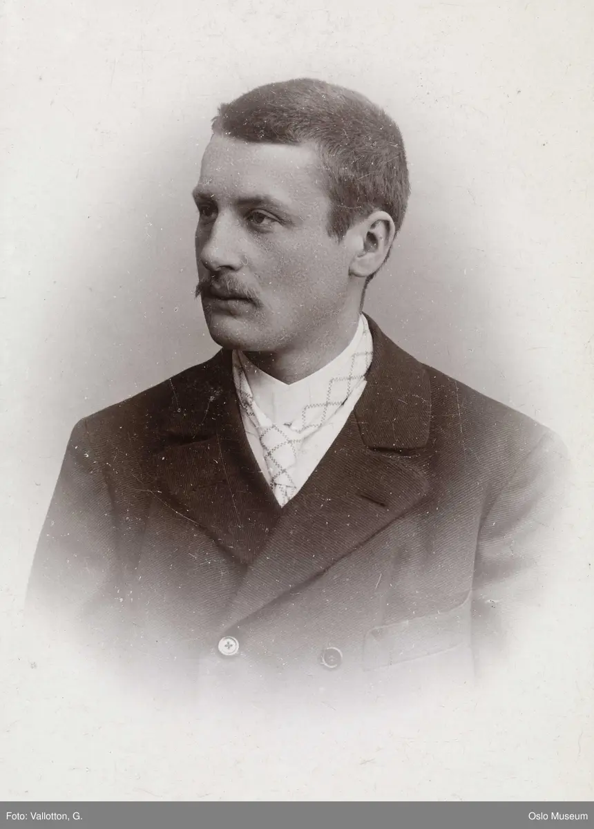 portrett, mann, vignettert brystbilde