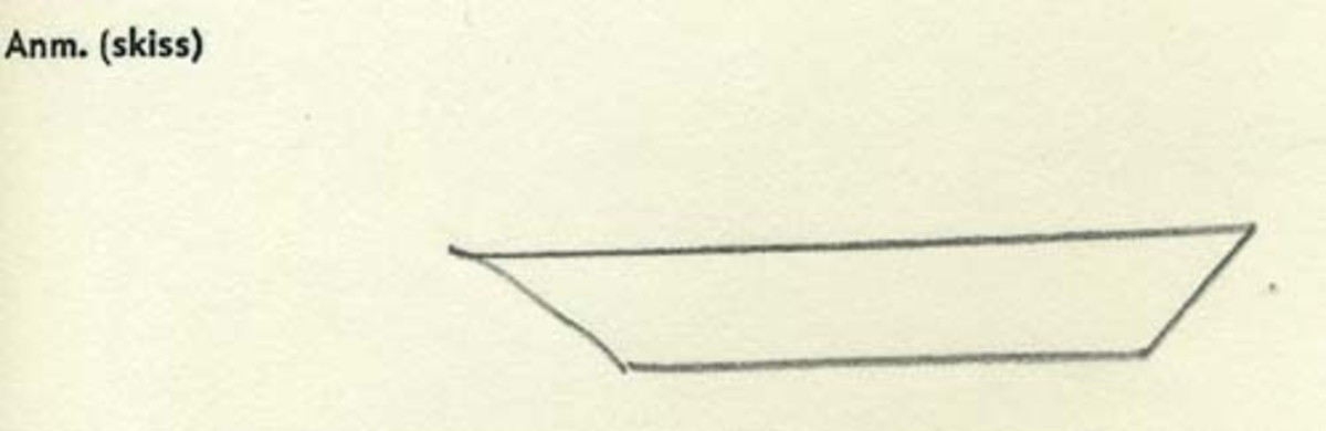 List till en kistbänk från kajutan. Profilerad, gerade ändar.