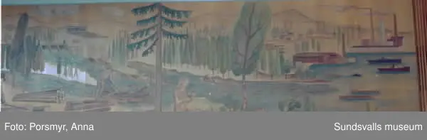 SCA Graphic Research AB (Forskningslaboratoriet). Detaljerbilder på väggutsmyckningen i matsalen. Gruppbild på personalen fotograferad utanför gamla entrén: 1. Rut-Marie Sjöqvist 2. Bengt Widberg 3. Folke Österberg 4. Maj-Britt Pettersson 5. Juahani Lehhtinen 6. Boel Nilsson 7. Charley Öman 8. Örjan Pettersson 9. Inger Nygren 10. Birgitta Lindberg 11. Eva Lindström 12. Helene Ström 13. Margit Modig 14. Birgit Rundqvist 15. Britt-Marie Säll 16. Ejvor Jonsson 17. Karin Stjernholm 18. Lena Ruda 19. Markus Berndt 20. Alla Timofitck. 21. Annika Pettersson 22. Anette Bergman 23. Margareta Tjärnberg 24. Bitgitta Grass-Backlund 25.? 26. Anders Johansson 27. Olle Söderström 28. Lena Hultgren 29. Inger Öckerstedt 30. Anna Arvidsson 31. Susanna Gunnars  32. Rickard Boman 33.Torbjörn Gerbrat 34. Maria Forslund 35. Maria Jonsson 36. Karin Åkerdal 37. Elisabeth Olsson 38. Ann-Britt Sundvall 39. Ann-Marie Runebjörk 40. Görgen Nordlander 41. Sara Kettle 42. Inger Åsell (bakom Renate Gernent) 43. Sten Larsson 44. Liviu Laias 45. ? 46. Sara Edström 47. Bo Westerlind 48. Ulla-Britt Kallberg 49. Mats Söderberg 50. Åsa Pontén 51. Stefan Damberg 52. Lennart Konradsson. 53  Annelie Neuman (54.dubbelnr:34) 54. Kent Malmgren 56. Rolf Andersson 57. Thomas Nordqvist. 58. Håkan Persson 59. Patrik Engström 60. Roger Blomberg 61. Anders From 62.Tomas Boman 63. Ullrika Andersson 64. Staffan Palovaara 65. Carl-Åke Karlsson 66. Bengt Nordström 67. Nils Hagen 68. Kjell Wilhelmsson 69. May Johansson 70. Jan Nordin 71. Barbro Hultqvist  72. Rickard Hägglund 73. Anne Persson 74. Anna Zetterqvis 75. Sören Säll.