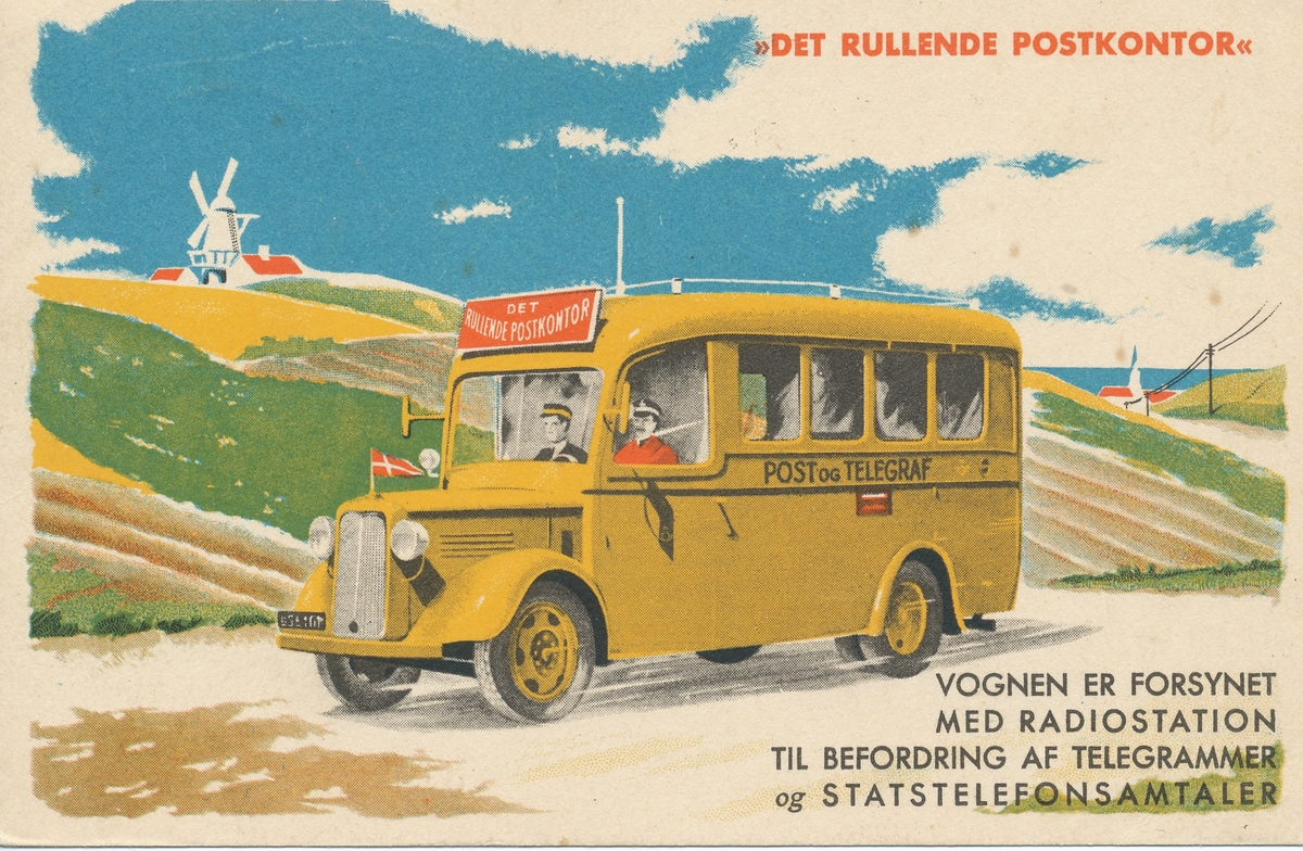 "Rullande postkontor", telegraf- och postbuss.