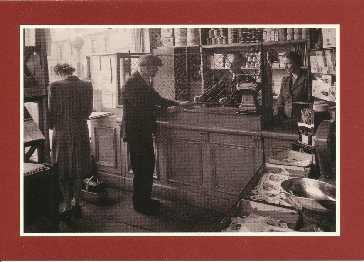 Interiör av postkontor i Rose Hill, 1947.