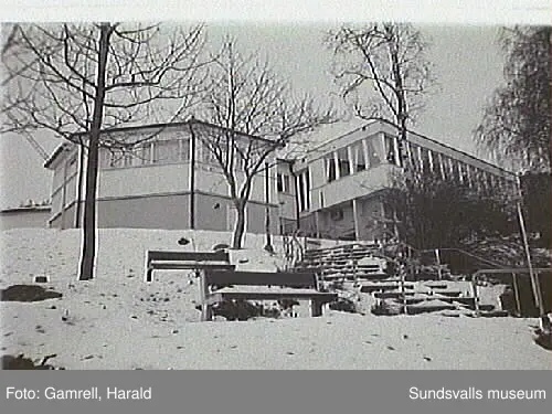 Exteriörbilder på Folkets Park och Tonhallen.