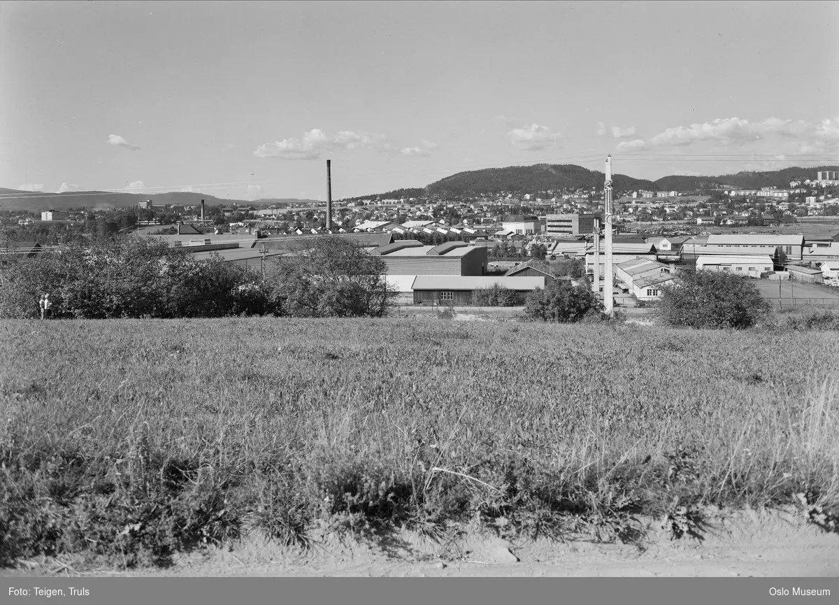 utsikt, kulturlandskap, fabrikkbygninger, bebyggelse