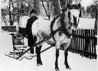 Lantbrevbärare Carl Arvid Carlsson, Åtvidaberg.  Foto taget i
Kävelsbo 1928.