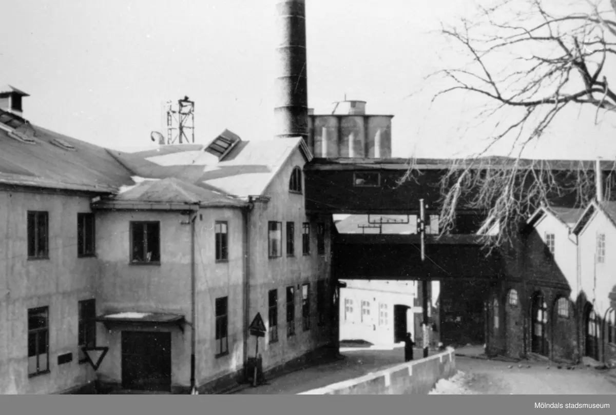 Viktor Samuelsons fabrik, 1930-tal. Fabriken byggdes ut 1941-1945. I folkmun kallad "Strumpan".