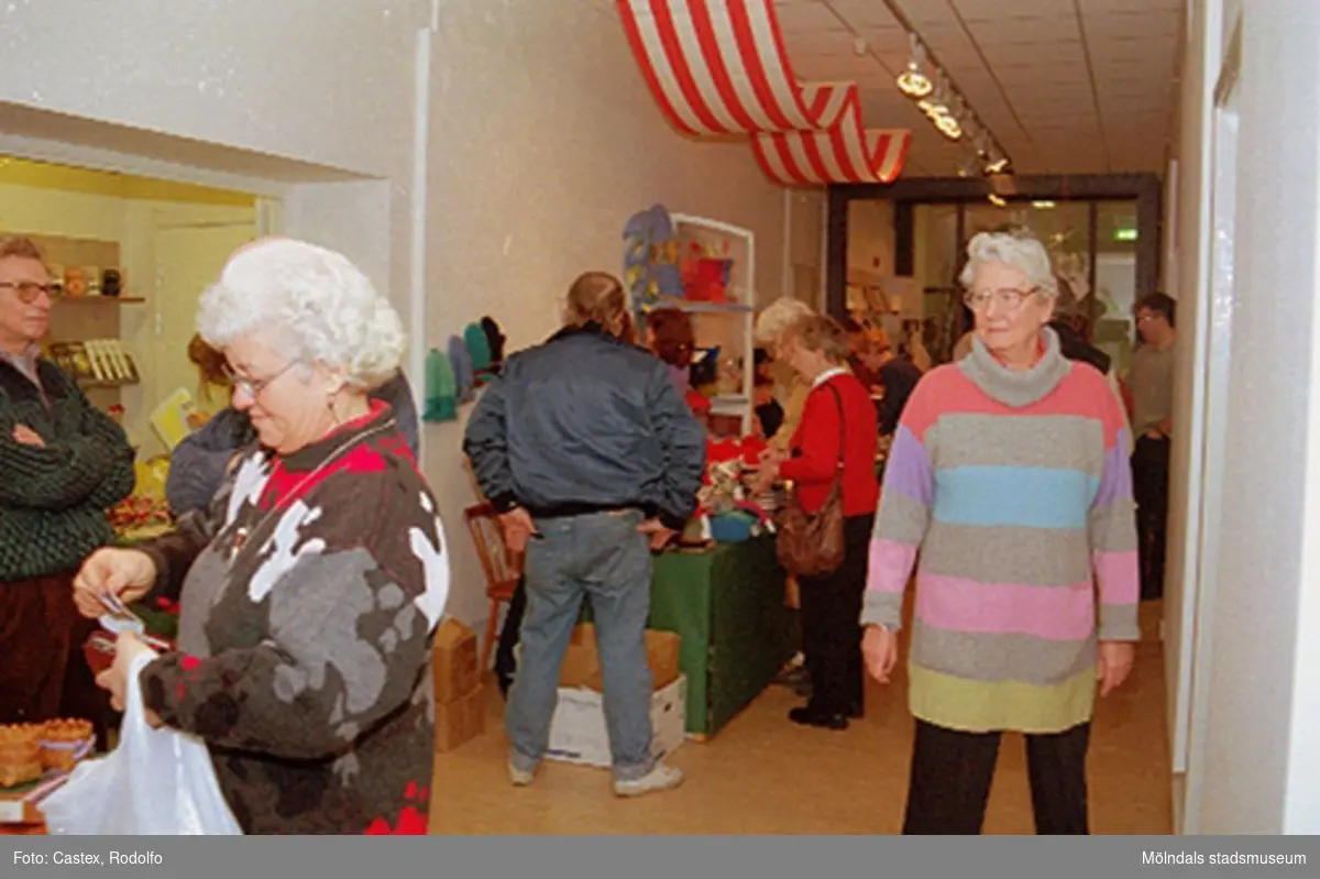 Julmarknad på Mölndals museum 1994-12-04.